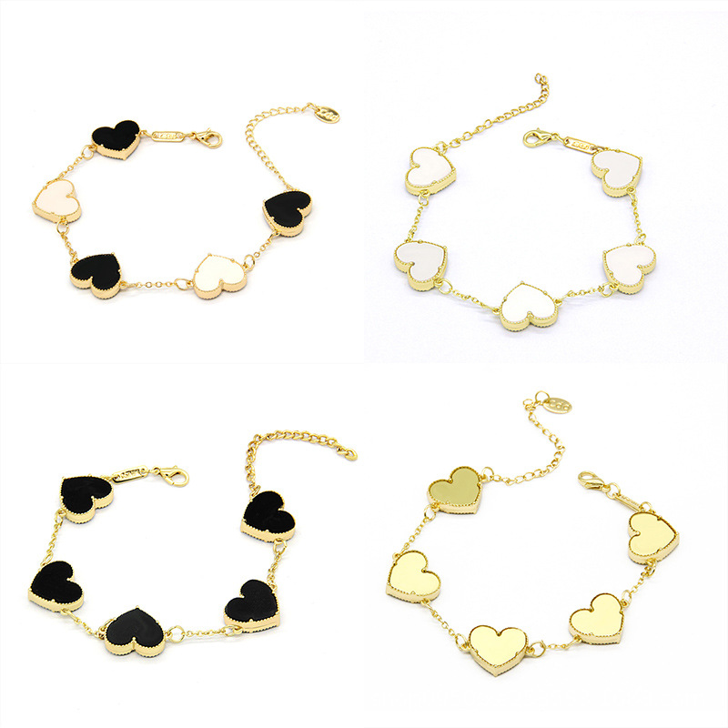 Luxury Design Clover Charm Bracelet 18K Rose Gold Stainless Steel Jewelry for Women Gift-image-788406347