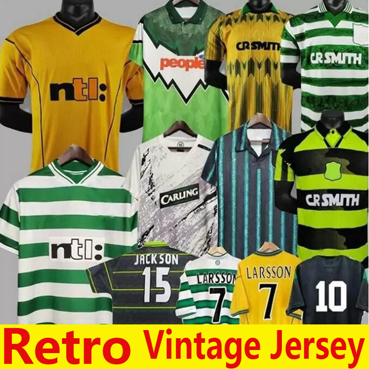 

Retro LARSSON Celtic soccer jerseys 89 91 94 95 96 97 98 01 02 05 06 07 08 10 12 DALGLISH JACKSON MORAVCIK NAKAMURA 12/13 125th calcio football shirts, 91-92 home