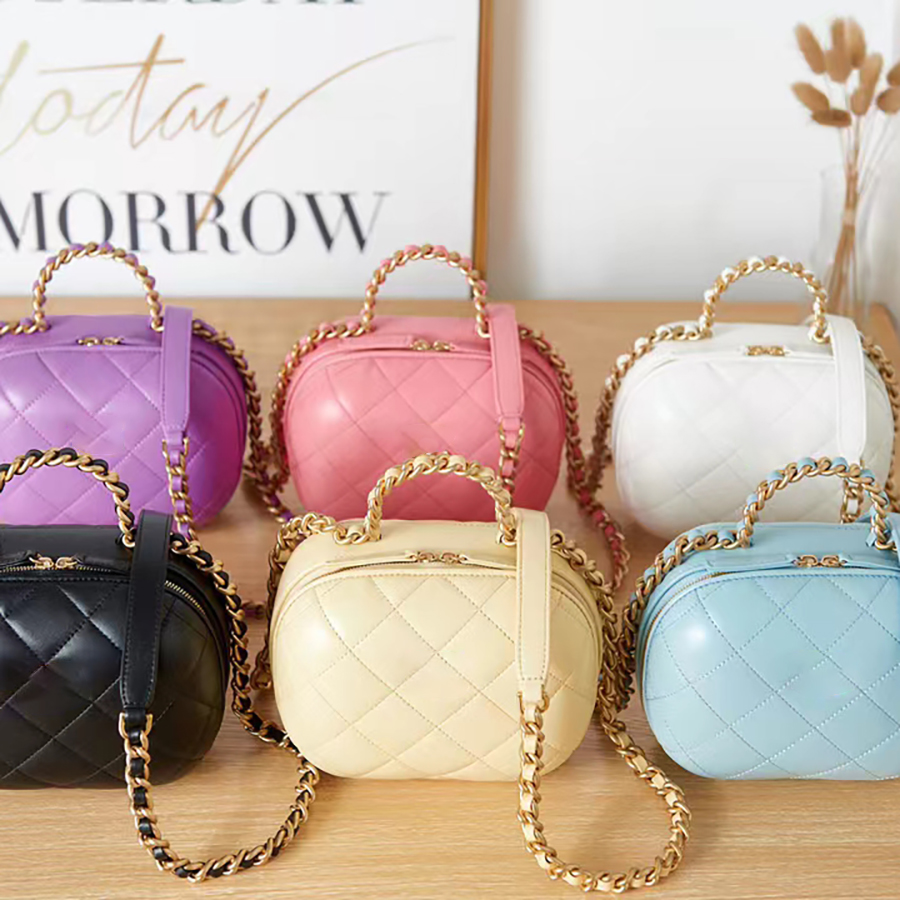 

Original Quality Sheepskin Diamond Lattice Cross Body Bags Designer Women Small Vanity Case Luxuries Designers Cosmetic Bag With Box C070