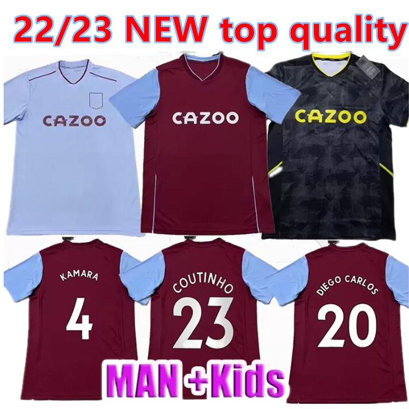 

22 23 Aston Soccer Jerseys villa BUENDIA TRAORE BARKLEY 2022 2023 WATKINS WESLEY EL GHAZI M.TREZEGUET McGINN INGS DAVIS Football Shirt men and kids kits, Red