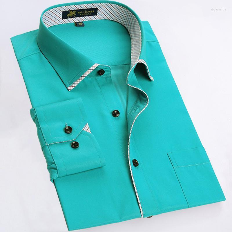 

Men's Dress Shirts Bamboo Fiber Long Sleeve Men Shirt Easy Care Patchwork Collar Casual Business Formal High Quality Clothing Dway22, 5572