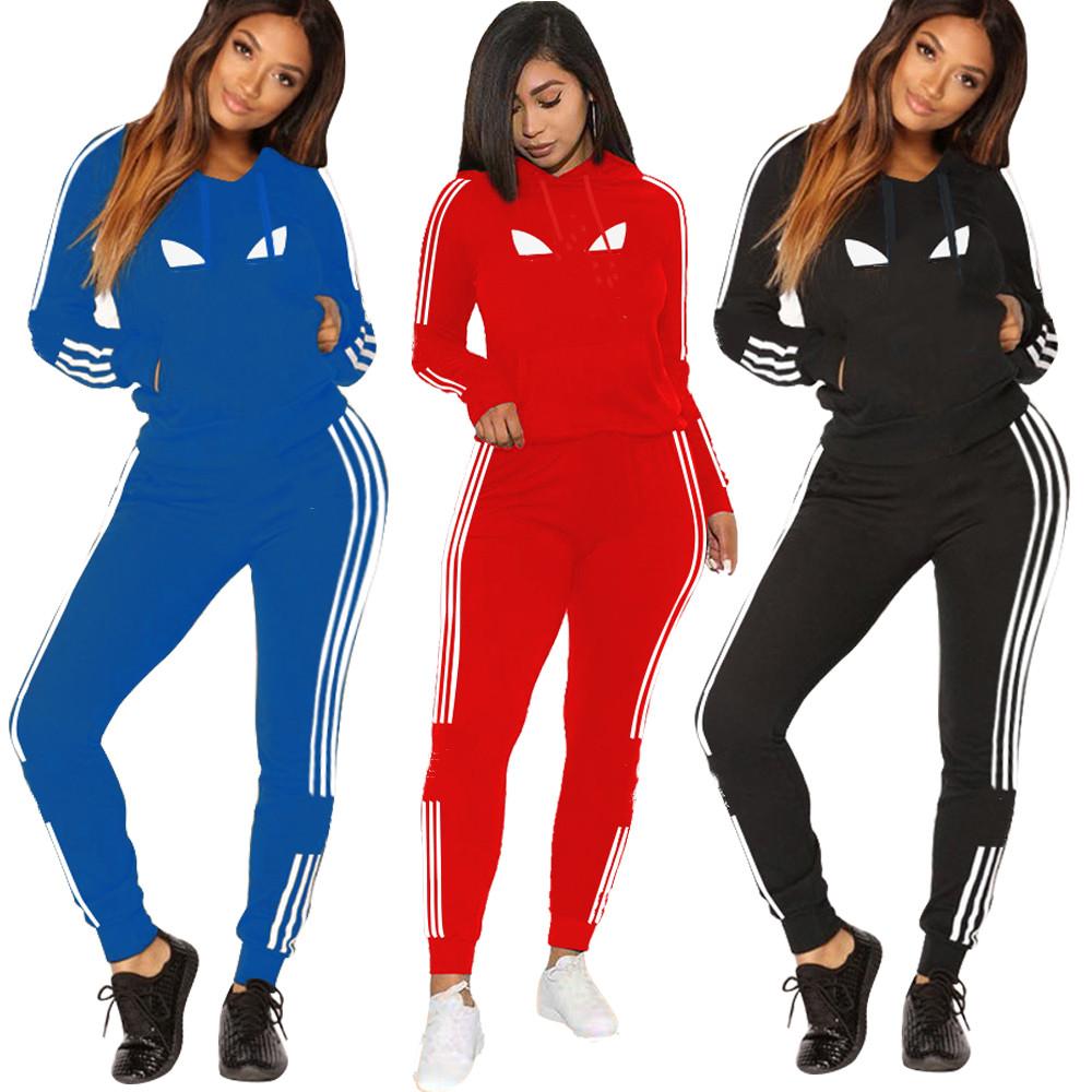 

32 Sports Tracksuits Women Chic Set Woman 2 Pieces Elegant Two Peice Sets leisure Outifits Sweatshirts and Pants Suit Clothing, Blue--7132