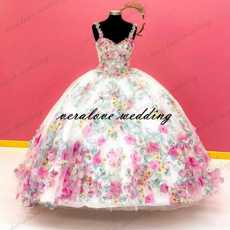 

New vestidos de fiesta Sweet 16 Ball Gown Quinceanera Dresses 2022 Flowers Applique Beaded vestido de xv años, Royal blue