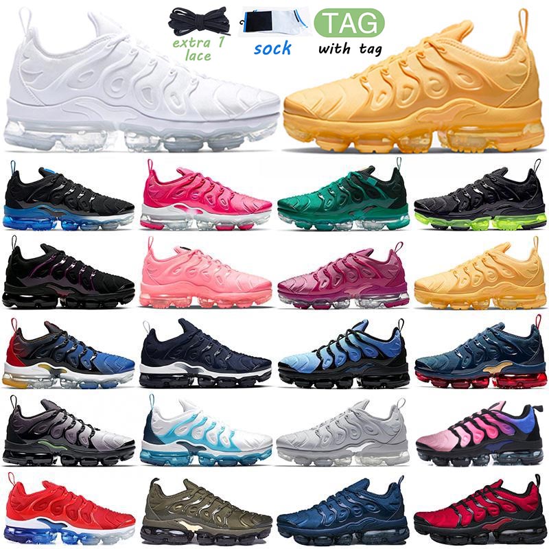 

TN Plus Running Shoes Men Women Black Bubblegum Yolk Cherry Cool Grey Neon Olive Pure Platinum Dark Blue Mens Womens Sports Trainers, (43) 40-47