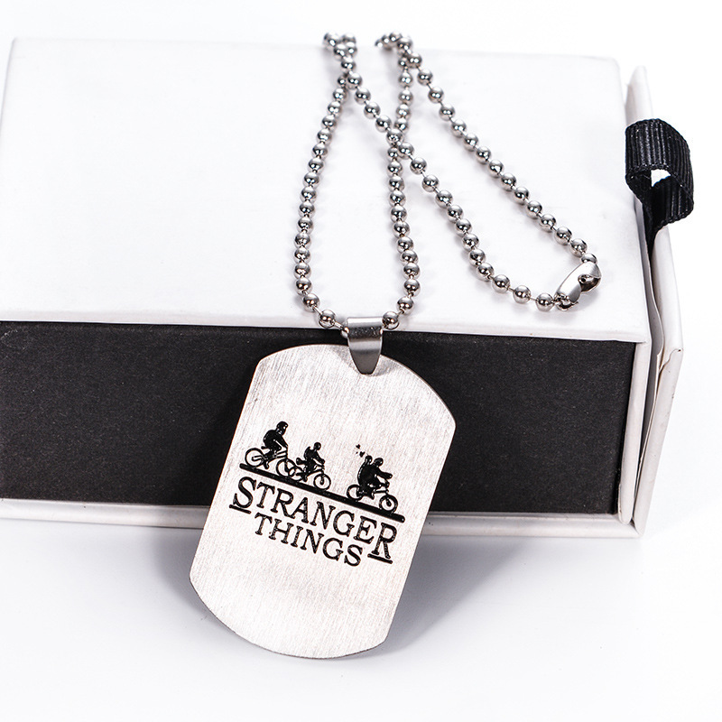 

Bicycle Tag Necklace Fashion goes with Loose sweater is a classical joker
