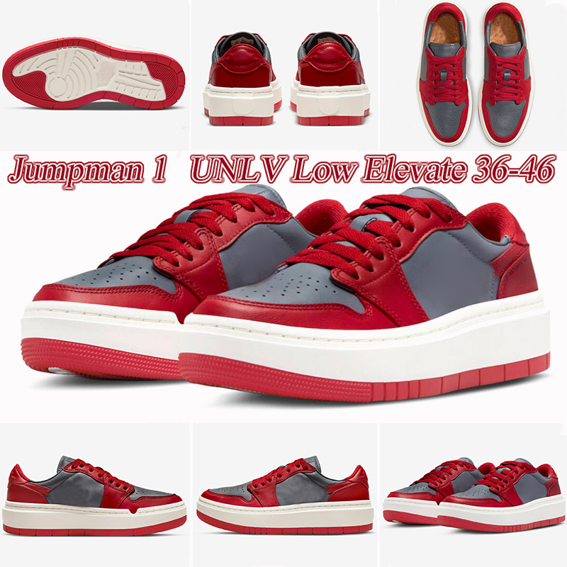 

2022 Women Mens Designer Casual Shoes Jumpman 1 Low Elevate 1s Wolf Grey With Socks University Blue Black White Removable Beads Silver Toe Platform Sneakers Trainers