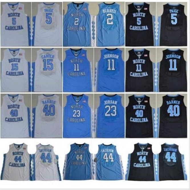 

Xflsp NCAA North Carolina Tar Heels Michael College 5 Nassir Little Carter 32 Luke Maye Barnes Vince 2019 UNC blue Black White Basketball Jerseys, 40 harrison barnes black