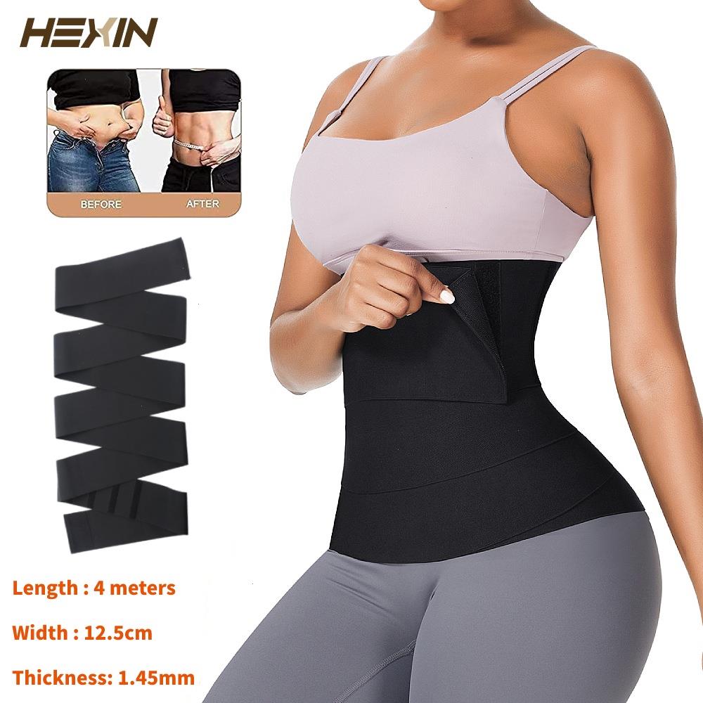 

Snatch Me Up Bandage Wrap Waist Trainer Shaperwear Trimmer Belt Postpartum Body Shaper Tummy Corset Stretch Bands Cincher, 4m brown