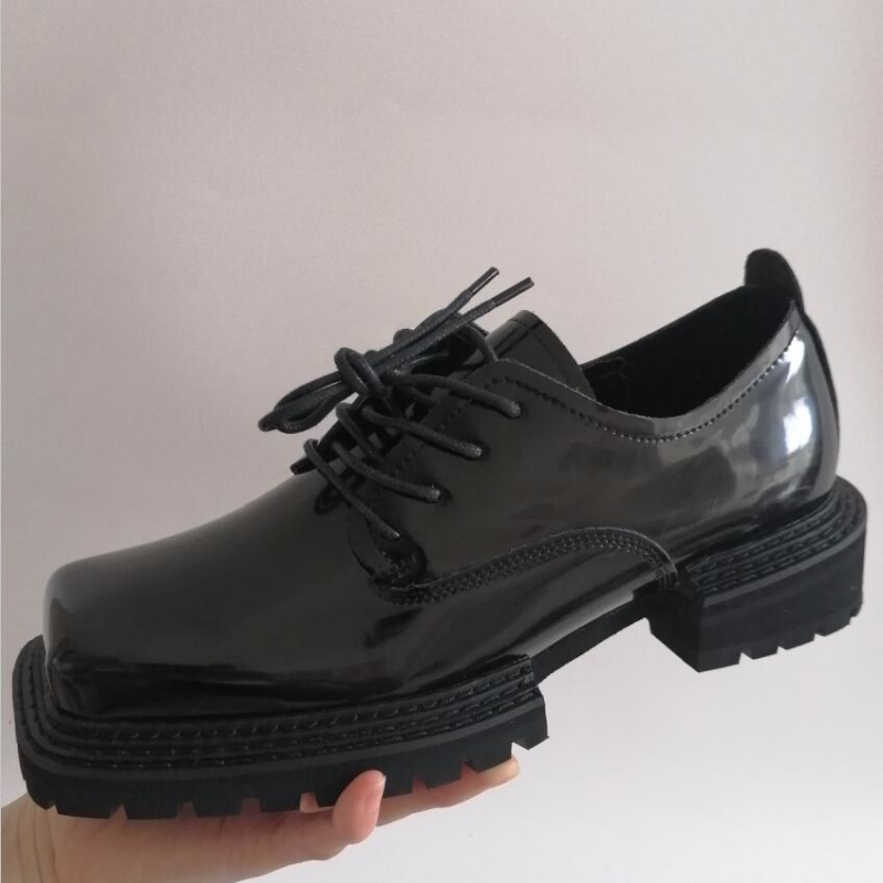 

Handmade Men Social Shoes Luxury zapatos hombre Men's Dress Shoes Oxford Genuine Leather Man Platform Derby Shoe Real Photo, Black