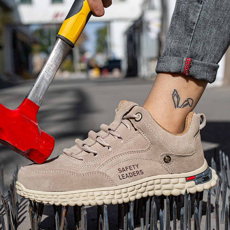 

Chef Safety Shoes Men Indestructible Shoes Anti-puncture Work Sneakers Breathable Sefety Work Boots Male Zapatos De Hombre, No.1