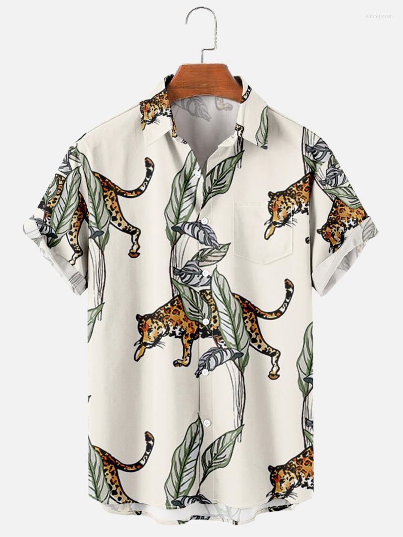 

Men's Casual Shirts Men's Trend Harajuku Spring/Summer Plaid Shirt Short Sleeve Chest Pocket Design Fashion Print Button 39Men's Eldd22, 1 w b339