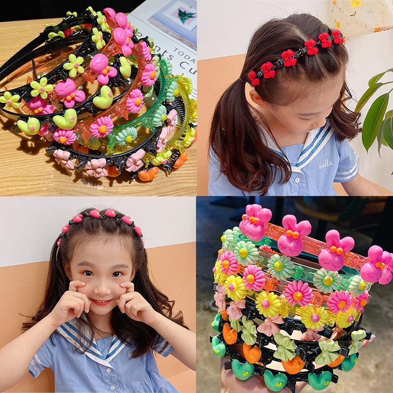 

Hair Accessories Cute Flower Heart HairBand For Girls Child With Clip Handmade Strawberry Bands Birthday Gift Headband, 067