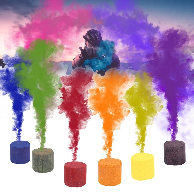 

16pcs Funny Colorful Smoke Cake Spray Effect Show Halloween Party Stage Studio Wedding Po Props Magic Fog cake 220816