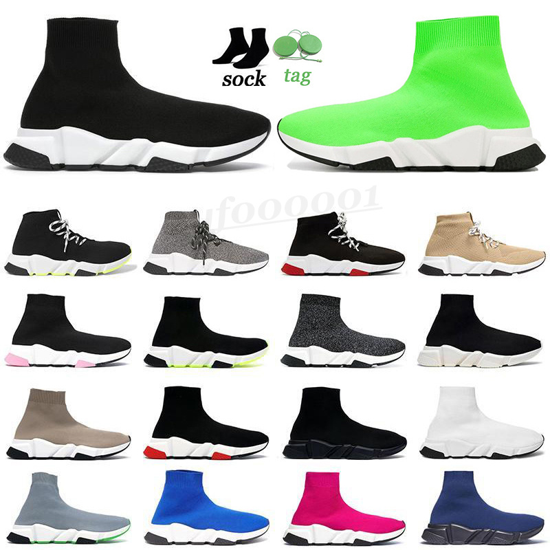 

2022 hot Trainer Top Quality Speed Fashion Men Women Sock Casual Shoes all Triple Black White Neon Royal Gray Size Mens Designer Sneakers SX06, #19