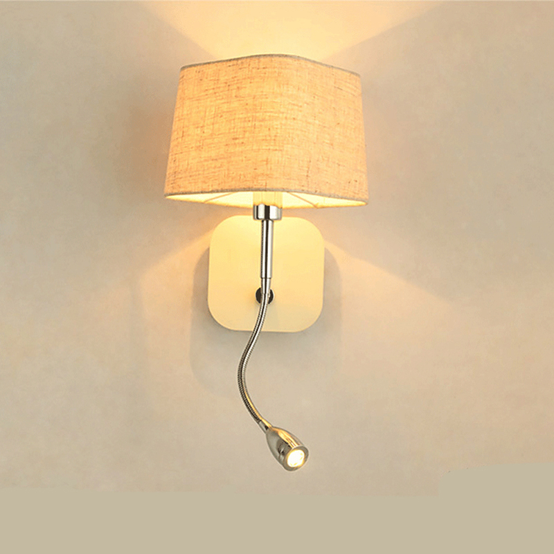 Nordic LED Indoor Wall Lamps White/Black Wall Lights For Home Bedroom Bedside Mirror Front Adjustable Sconce AC110V/220V Flexible Arm Reading Lig-image-396497509