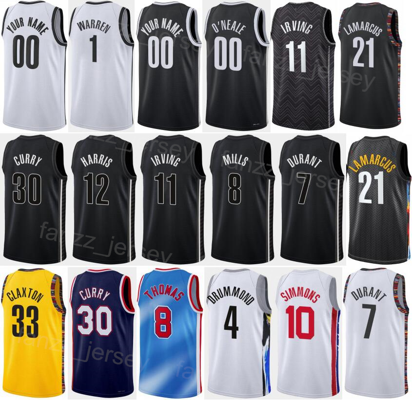 

Print Icon Association Basketball Edition TJ Warren Jersey 1 Ben Simmons 10 Seth Curry 30 Nicolas Claxton 33 Kessler Edwards 14 Royce ONeale 00 Custom Name Men Woman, Blue