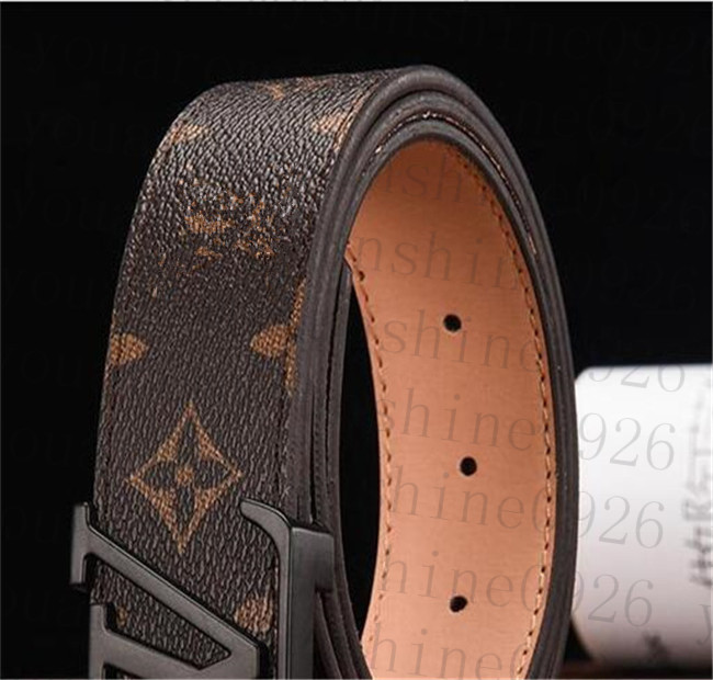 

Men designer Belt Classic fashion casual letter smooth buckle womens mens leather belt width 3.8cm with orange box, High quality+with box