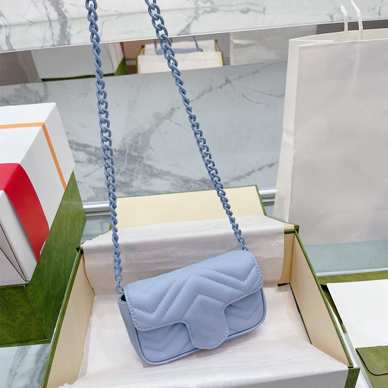 

Mini Marmont Chain Bags designer bags luxury plain crossbody shoulder bag Cowhide Leather Cute Purse Wallet Flap 2022 HOT Top Quality, Box(could get damaged)