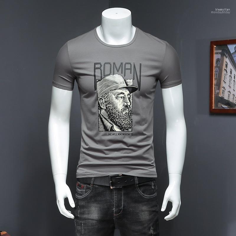 

Men's T-Shirts Hip-hop European And American Street Style Short-sleeved Harajuku Casual Loose Trend T-shirt Top Bles22, Black