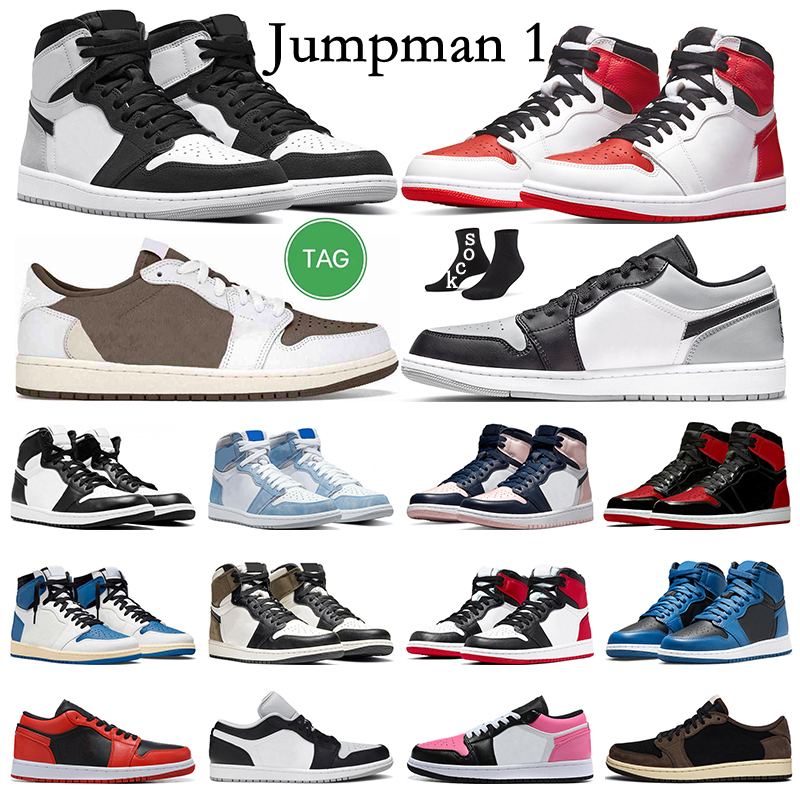 

OG Jumpman 1 basketball shoes 1s sneakers for mens womens Stage Haze Bred Patent Panda Atmosphere Mocha Georgetown sports trainers, #12