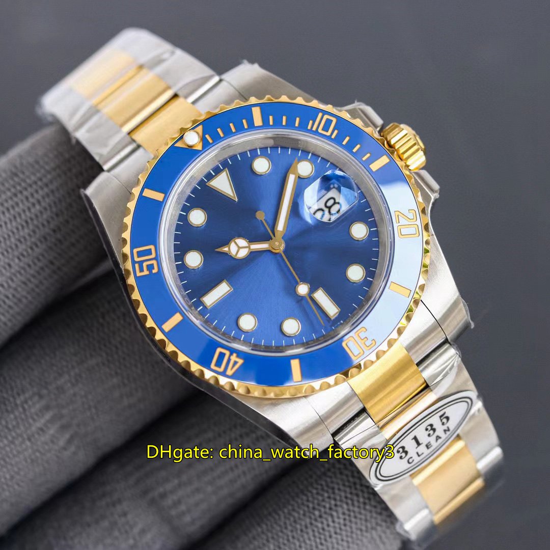 

4 Style CLEAN Factory Mens Watch 40mm 116613 116618 Super Quality 18k Yellow Gold Watches Ceramic Diving CAL.3135 Movement Mechanical Automatic Men's Wristwatches, Plastic box