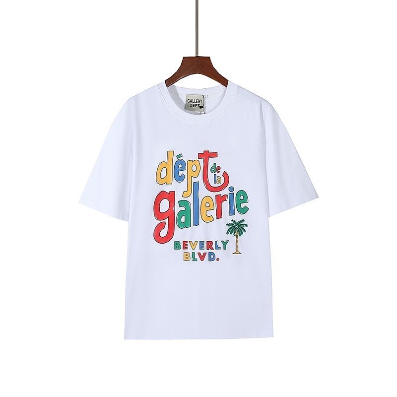 

22SS Round Neck Loose Printed Cotton Men Designer Tees Casual Tee Comfortable Men Women GALLERYes TOKYO JAPAN Print T-Shirts, White
