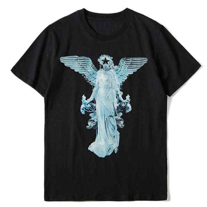 

Mens Stylist T Shirts Summer T Shirt Angel Printing Stylist T Shirt Hip Hop Fashion Men Women Short Sleeve Tees Size S-XXL293L, Black