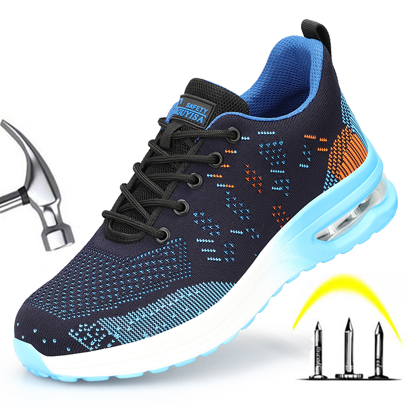 

2022 New Brand Safety Light Shoes Anti-Piercing Safety Boots Steel Toe Cap Anti-Smashing Work Shoes, No.2