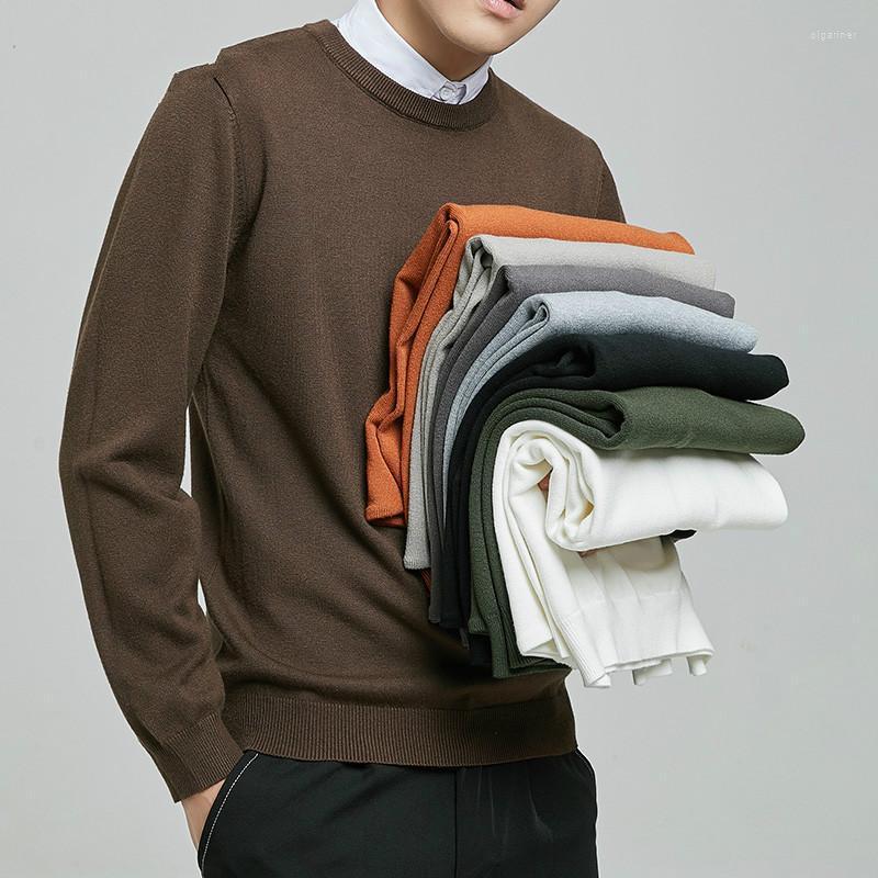 

Men's Sweaters Autumn Winter Men Sweater Style Solid Color Crew Neck Korean Clothing Slim Fit Pullover Jersey Knit Big Size -5xlMen's Olga2, 07
