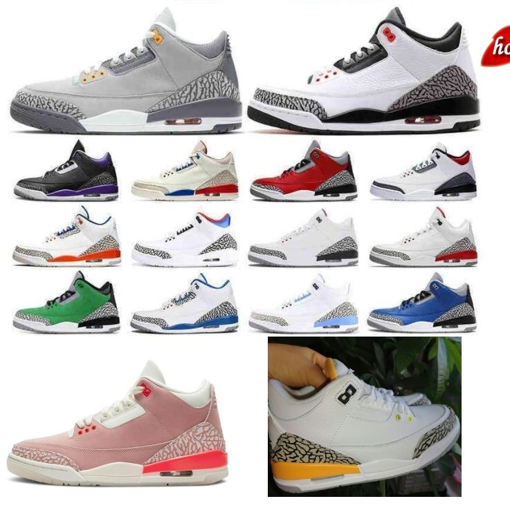 

2022 Top Quality Jumpman 3s Basketball Shoes 3 Midnight Navy Racer Blue Fragment Court Purple Cool Grey UNC Tinker kids Big boy girl Sports Retro nt