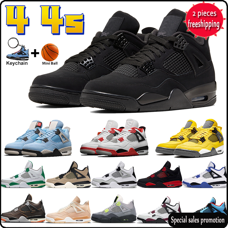 

2022 Black Cat Tour Yellow 4 4s Basketball Shoes Men Women Sneakers University Blue Cactus Jack Shimmer SP Pine Green Fire Red Metallic Purple US NB, 19. mushroom
