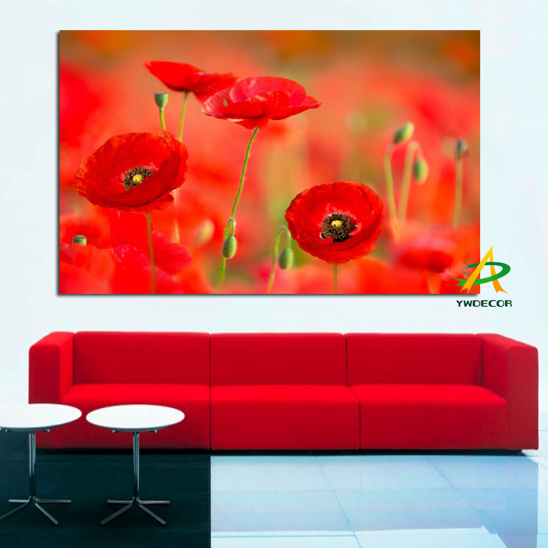 

Orange Poppy  Modern Canvas Painting HD Print on Canvas Frameless Wall Picture Wall Art Living Room Home Decor