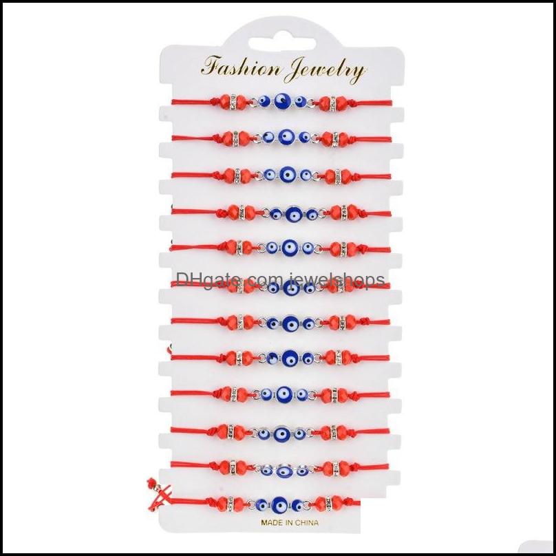 

12 Suits Devils Eye Bracelet Simplicity Hand String Beads Chain Bracelets Crystal Bead Jewellery Manual Weave 15Zq Y2 Drop Delivery 2021 Cha
