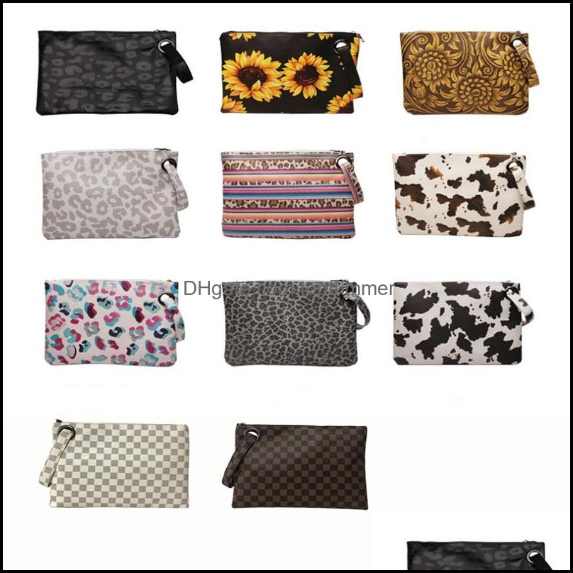 

Other Health Beauty Items Pu Fashion Cosmetic Bag Large Capacity Cow Print Leopard Sunflower Makeup Bags Drop Dhfjj