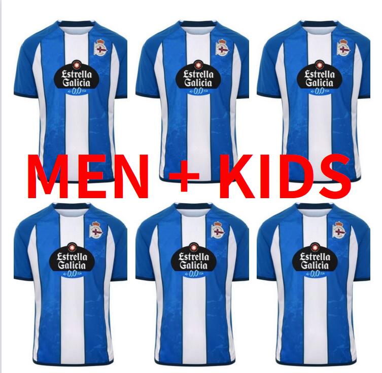 

22 23 Deportivo La Coruna Soccer Jerseys home blue 2022 2023 Alberto Quiles Trilli Jaime Sanchez Adrian Lapena Adult Kit Uniform camiseta de futbol short sleeve