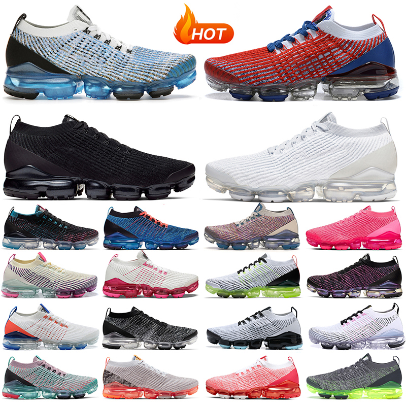 

3.0 mens running shoes women trainers Triple white Electric Green Photo Blue Pure Platinum men sneakers sports outdoor 36-45