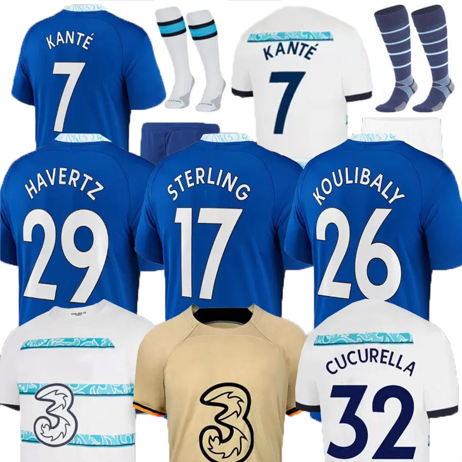 

22 23 Soccer Jersey cfc football shirts STERLING #17 PULISIC MOUNT HAVERTZ ZIYECH CHILWELL 2023 men kids kits WERNER HUDSON ODOI KANTE JORGINHO tops uniform set socks, 22 23 blue home kit with socks chelse..