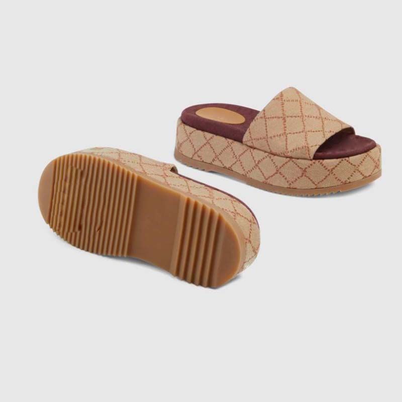 

Designer Womens Printed Slippers Luxury Platform Embroidery Sandals Retro Mules Ladies Slides Classic Rubber Flip Flops Flap Loafers Black Espadrilles Open Shoes