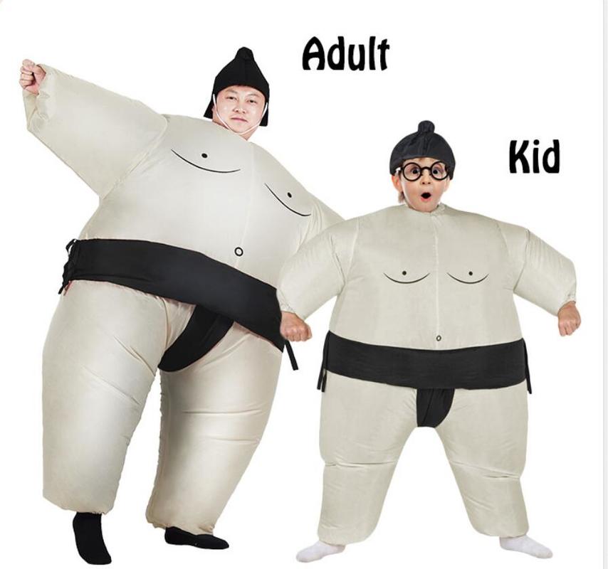 

Mascot doll costume Factory Wholesale Sumo Wrestler Mascot Costume Inflatable Suit Blow Up Party Outfit Dress Kid Men Adult Dress, Black