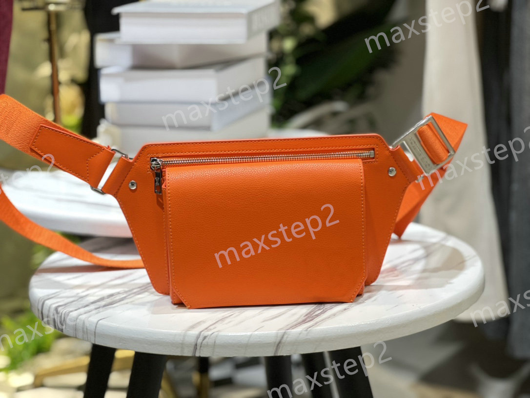 

2022 SS New Sling Shoulder Bag Aerogram Slingbag Orange Metal Logo Front Magnetic Flap Pocket Mens Message Belt Bags Designer Cross Body M59625 M57081