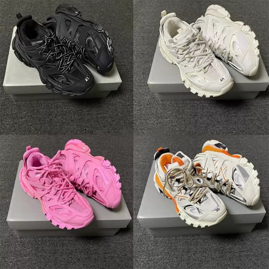 

2022 Paris 3.0 Track s Shoes Clunky Triple Sneakers Men Women White Pink 3M Grey Beige Orange Blue Platform Tess 18ss Update Version Designer Sport, #7