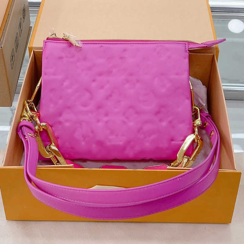 

Crossbody Bag Mini Handbag Purse Puffy Lambskin Leather Embossed Letter Evening Clutch Bags Flap Chunky Golden Chain Removable Adjustable, Just box