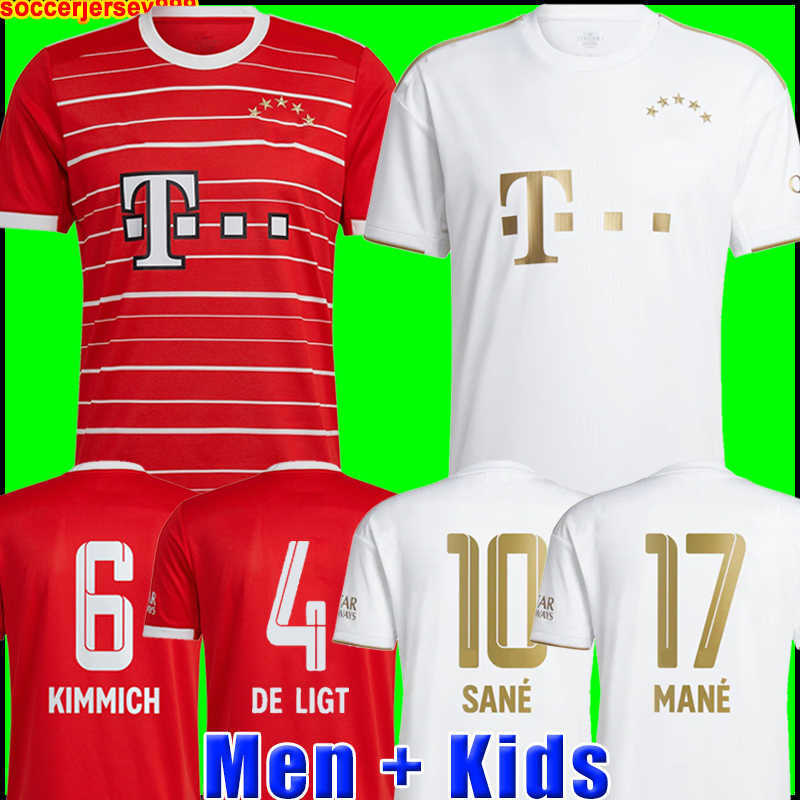 

DE LIGT soccer jersey 22 23 SANE HERNANDEZ BAYERN MUNICH GNABRY GORETZKA COMAN MULLER DAVIES KIMMICH football shirt Men Kids kit 2022 2023, 22/23 kids home