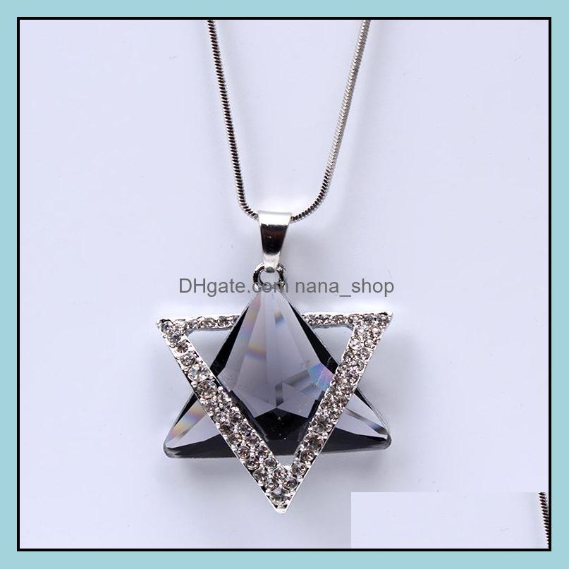 

Other Hexagram Pendant Necklaces Crystal Long Necklace Sweater Rhinestone Drop Delivery 2021 Jewelry Pendants Bdehome Dhjep