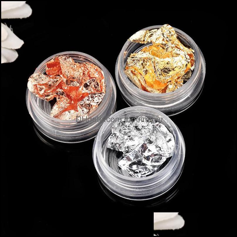 

Stickers Decals Nail Art Salon Health Beauty Gold And Sier Foil Paper Diy Decoration Suppl Dhupt, Sr