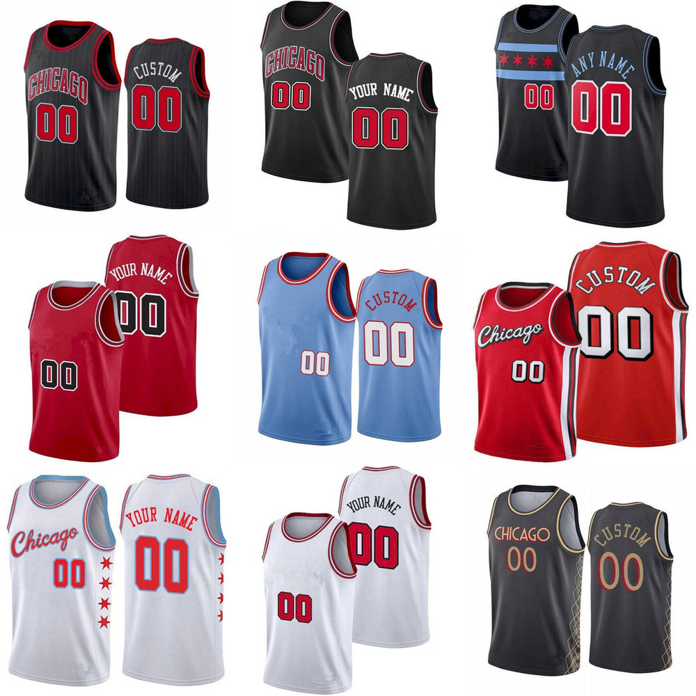 

75th Custom Chicago''Bulls''MEN Jersey Womn Youth 13 Tony Bradley 12 Ayo Dosunmu 3 Devon Dotson 5 Derrick Jones Jr. Basketball Jerseys Red, Color