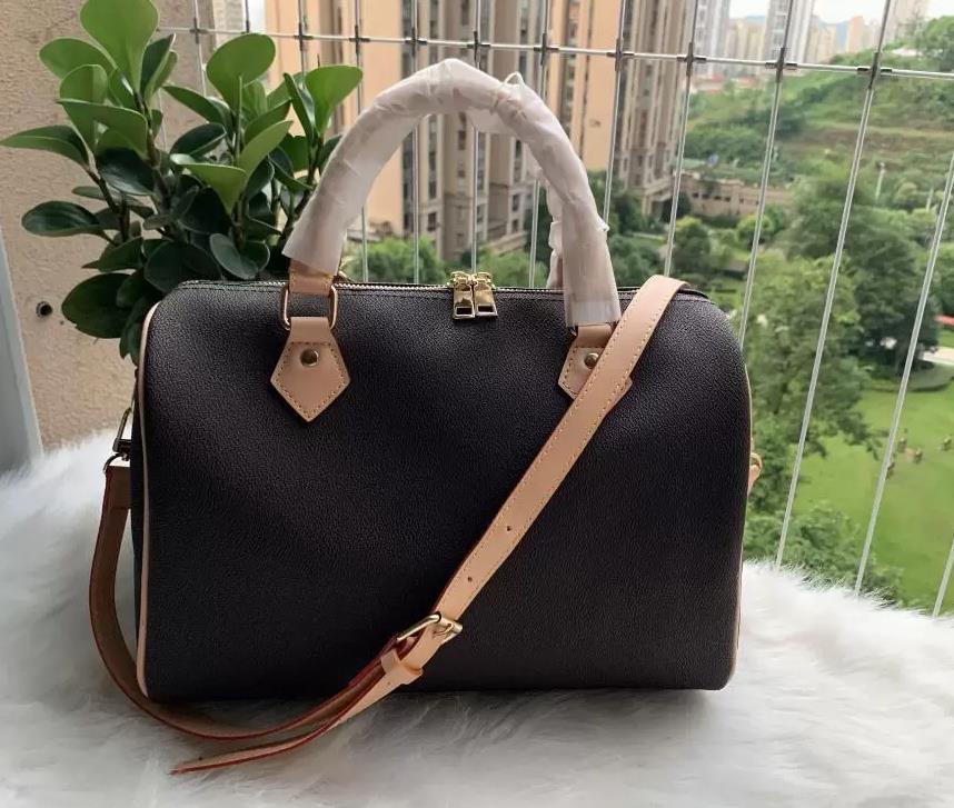 

Luxurys Designers Fashion wsomen bag Shoulder Bags Lady Totes handbags Speedy With Key Lock Strap Dust, Black