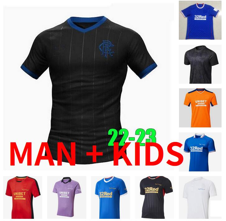 

2022 2023 Rangers 150th Anniversary Soccer Jerseys third away Glasgow TRAINING CHAMPIONS 55 DEFOE HAGI BARKER TAVERNIER 21 22 23 Football Shirts Men + kids kit tops, 150th men jersey