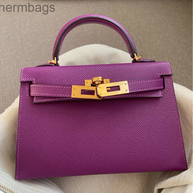 

Women 2022 Hermss Designer Bags Kellies Handbags Second Generation Miniepsom Leather Palm Print Mini Single Shoulder Messenger 3 WG8B