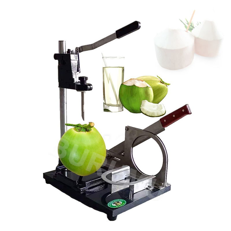 

Commercial Fresh Young Coconut Cutting Machine Peeled Coconut Bottom Cutter
